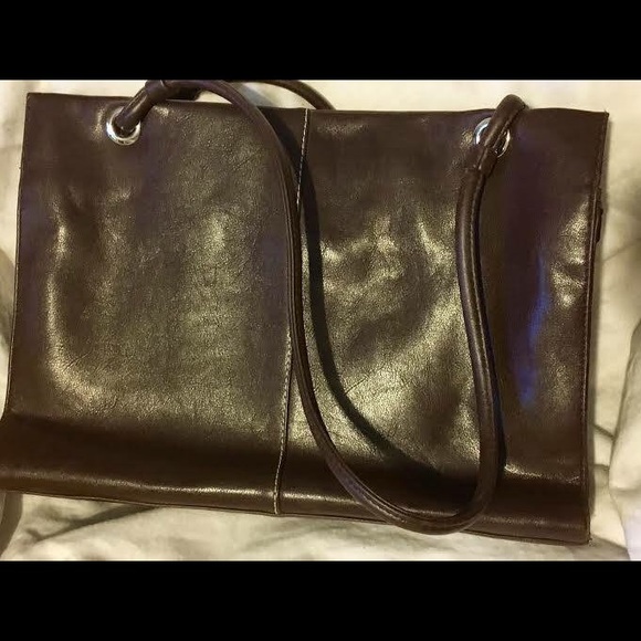 Brown leather tote - Picture 1 of 1